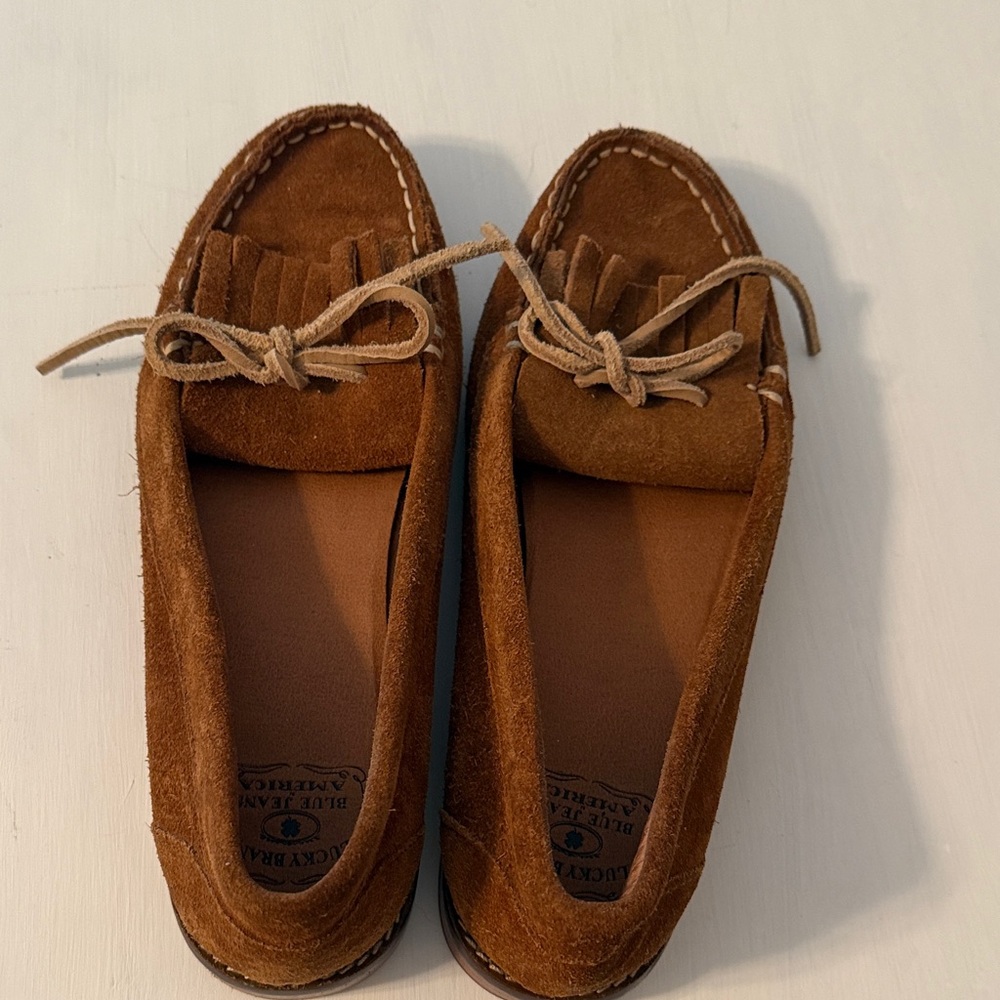 Lucky Brand Tan Suede Loafers
